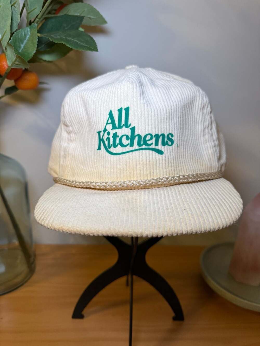 Imperial Headwear All Kitchens Corduroy Rope Hat White Vintage